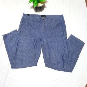 Vince Blue Linen Blend Trouser Jogger Pants